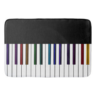 Tapis de bain de couvre-lit de musique de clavier
