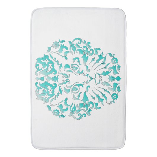 Tapis de bain de damassé de chat (devant Vertical)