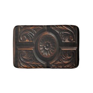 Tapis de bain de découpage en bois