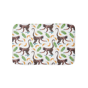 Tapis De Bain De doux singes qui jonglent avec des bananes
