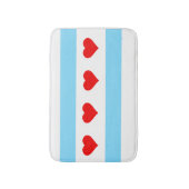 Tapis de bain de drapeau de coeur de Chicago (Devant (Vertical))