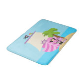 Tapis de bain de fille de bateau de pirate (Angle)
