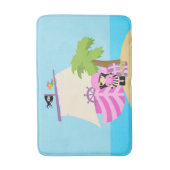 Tapis de bain de fille de bateau de pirate (Devant (Vertical))