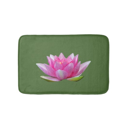 Tapis de bain de fleur de Lotus de nénuphar (Devant)
