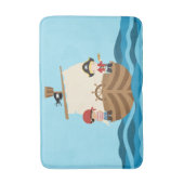 Tapis de bain de garçon de bateau de pirate (Devant (Vertical))