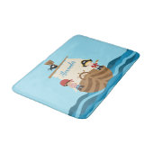 Tapis de bain de garçon de bateau de pirate (Angle)