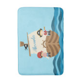 Tapis de bain de garçon de bateau de pirate (Devant (Vertical))