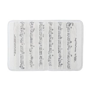 Tapis de bain de la feuille de musique manuscrit