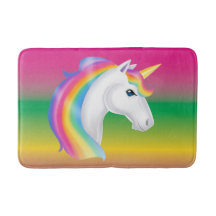 Tapis de bain de licorne d'arc-en-ciel