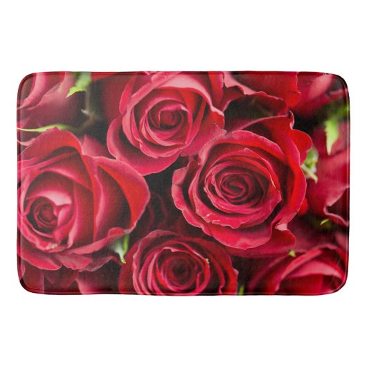 Tapis de bain de luxe Roses Rouges (Devant)