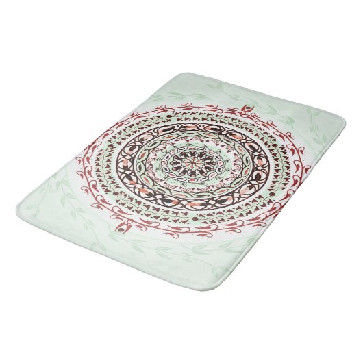 Tapis de bain de mandala de gemme de jardin (Angle)