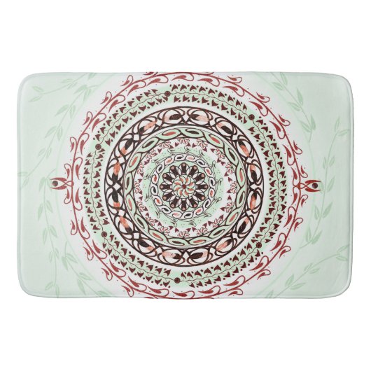 Tapis de bain de mandala de gemme de jardin (Devant)