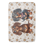 Tapis De Bain De mignons amis dachshund (devant Vertical)