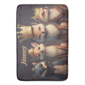 Tapis De Bain De mignons animaux sauvages en couronne (devant Vertical)