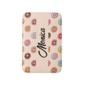 Tapis De Bain De mignons beignets décoratifs roses (Devant (Vertical))
