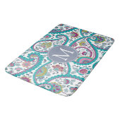 Tapis de bain de monogramme de motif de Boteh (Angle)