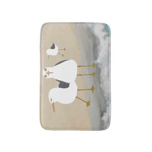 Tapis de bain de mouettes (Devant (Vertical))