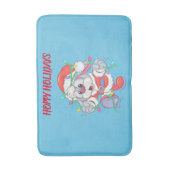Tapis de bain de Noël de lapin de fête (Devant (Vertical))