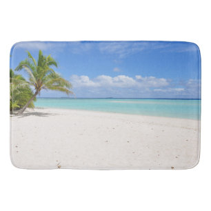 Tapis de bain de paradis de palmier de sable de