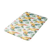 Tapis de bain de perroquet tropical coloré (Angle)