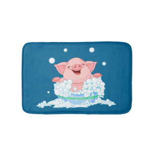 Tapis de bain de porc de temps de Bath