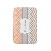 Tapis de bain de Quatrefoil Chevron de Taupe de (Devant (Vertical))