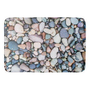 Tapis de bain de roches et de cailloux de plage