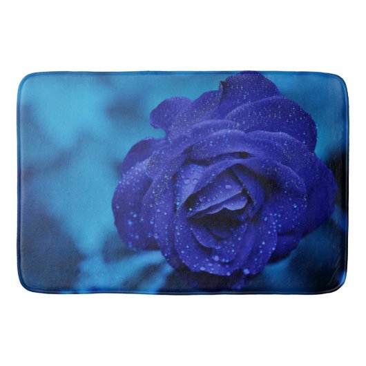 Tapis de bain de rose de bleu (Devant)