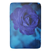 Tapis de bain de rose de bleu (devant Vertical)