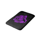 Tapis de bain de rose et de noir de pourpre (Angle)