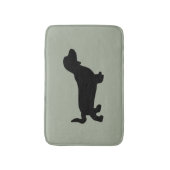 Tapis de bain de silhouette de chien de teckel (Devant (Vertical))