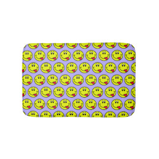 Tapis de bain de sourire d'Emoji de visage de
