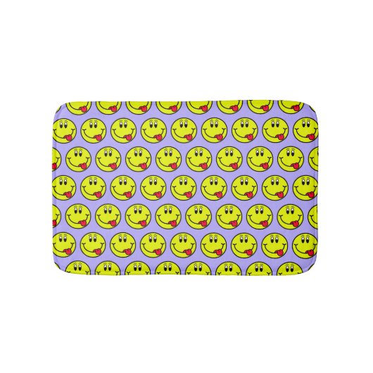 Tapis de bain de sourire d'Emoji de visage de (Devant)