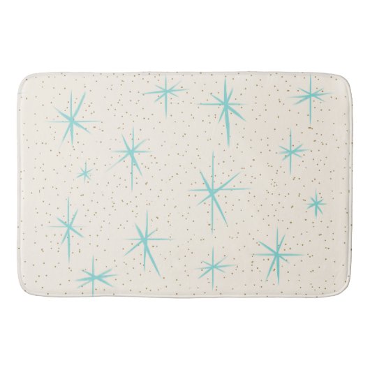 Tapis de bain de Starbursts de turquoise d'âge (Devant)