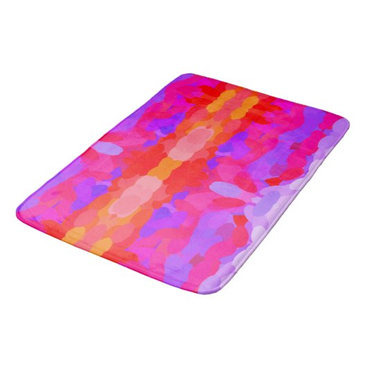 Tapis de bain de teinture violet, rose et orange (Angle)