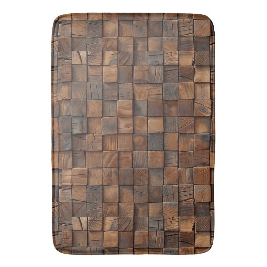 Tapis de bain de texture bois (devant Vertical)