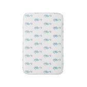 Tapis de bain de vert bleu d'hippocampe (Devant (Vertical))