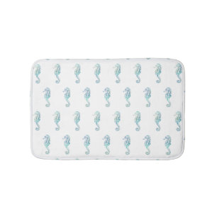 Tapis de bain de vert bleu d'hippocampe