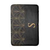 Tapis De Bain Déco Or Et Noir (Devant (Vertical))