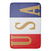 Tapis De Bain Décor à rayures USA (devant Vertical)