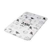 Tapis De Bain Décor branché Doodle Art Bath Mat 3AM (Angle)