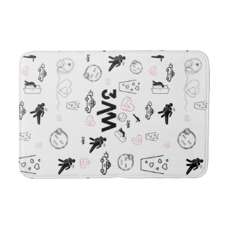 Tapis De Bain Décor branché Doodle Art Bath Mat 3AM
