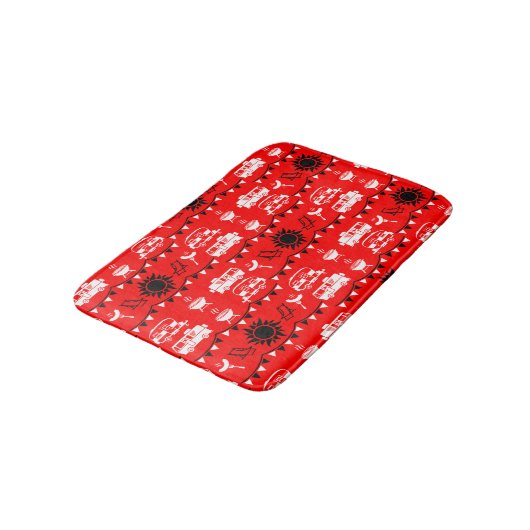Tapis De Bain Décor camping Caravan (Angle)