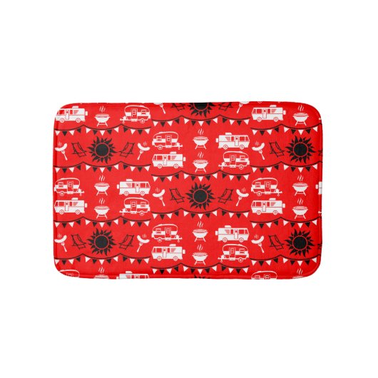 Tapis De Bain Décor camping Caravan (Devant)