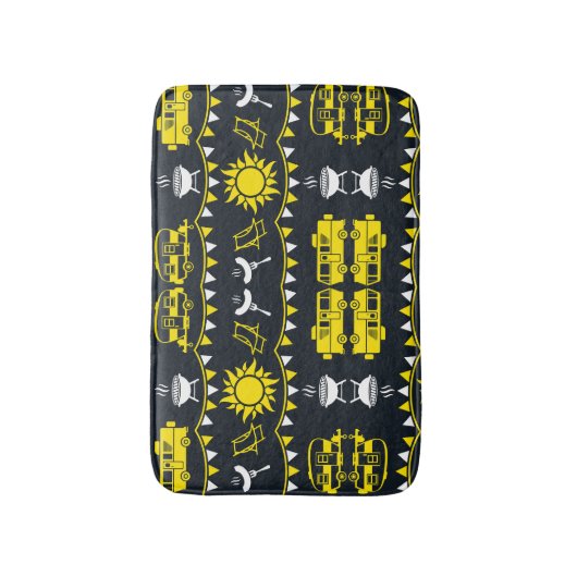 Tapis De Bain Décor camping Caravan (Devant (Vertical))