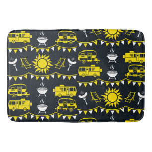 Tapis De Bain Décor camping Caravan