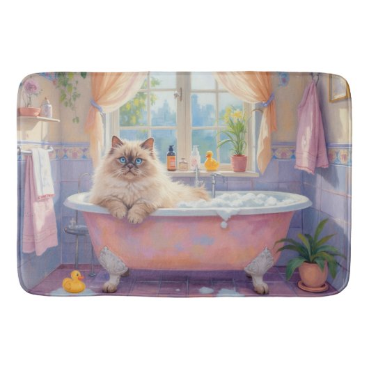 Tapis De Bain Décor de bain pour chat Ragdoll (Devant)