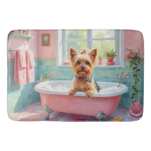Tapis De Bain Décor de bain pour Yorkshire Terrier (Devant)