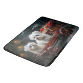 Tapis De Bain Décor de Noël maltais Snowy Sleigh (Angle)