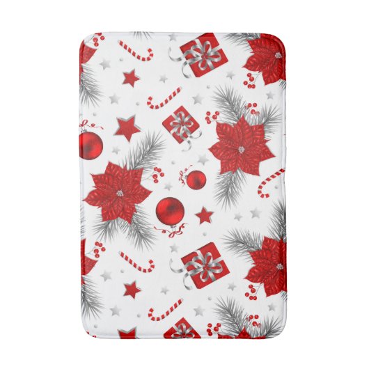 Tapis De Bain Décor de Noël motif (Devant (Vertical))